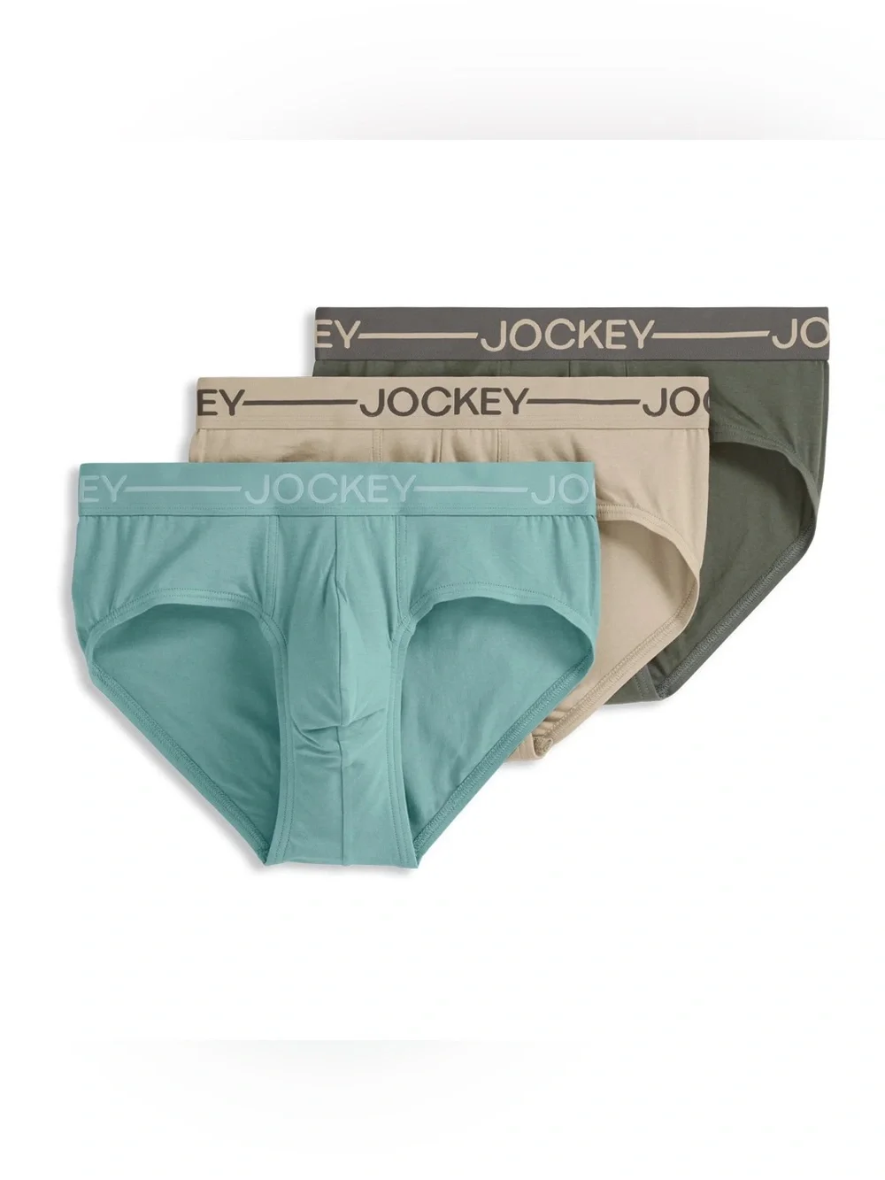 Jockey Men’s Organic Cotton Stretch Low-Rise Briefs 3-Pack XXL New